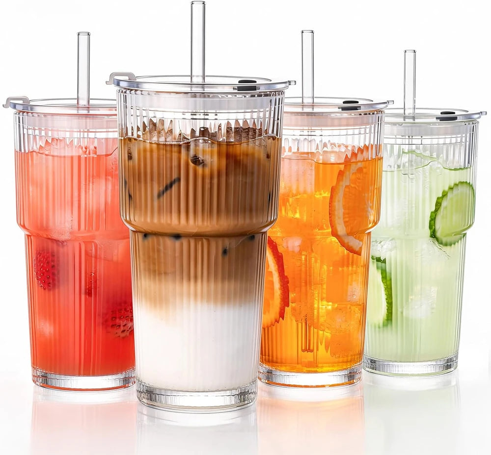 Gosche Ribbed Glass Tumblers