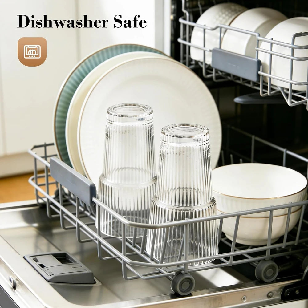 Gosche Ribbed Glass Tumblers